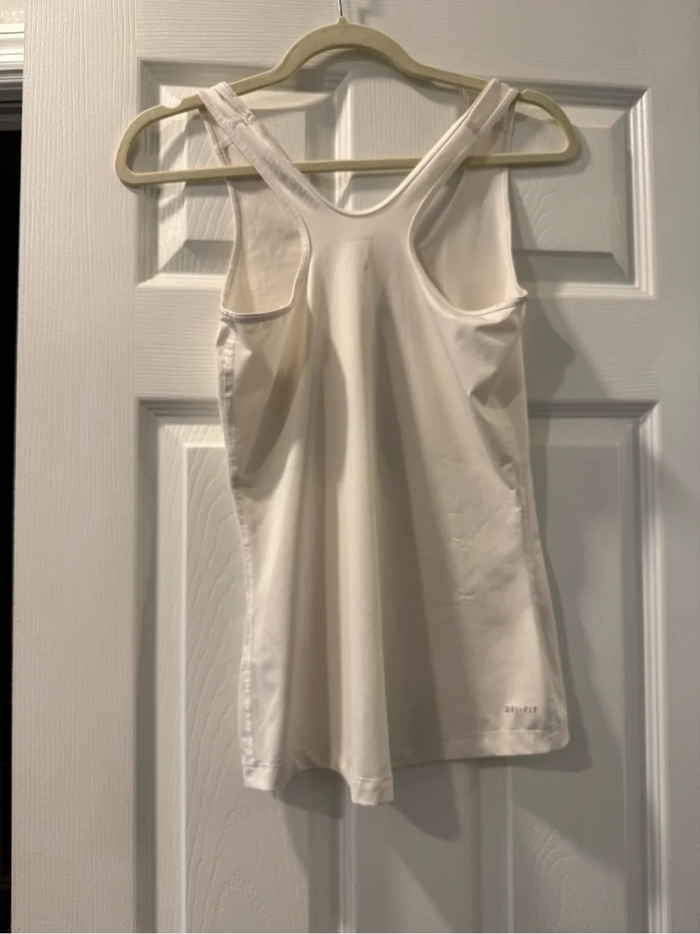Nike White Tank Top with Black Swoosh